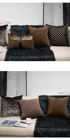 Gold Brown  Luxury Pillow Cover