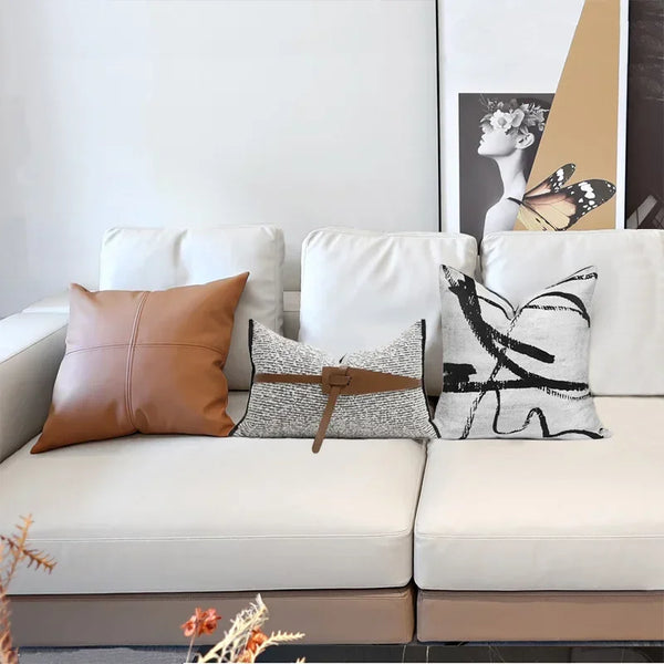 Living Room  Cushion Cover Black White