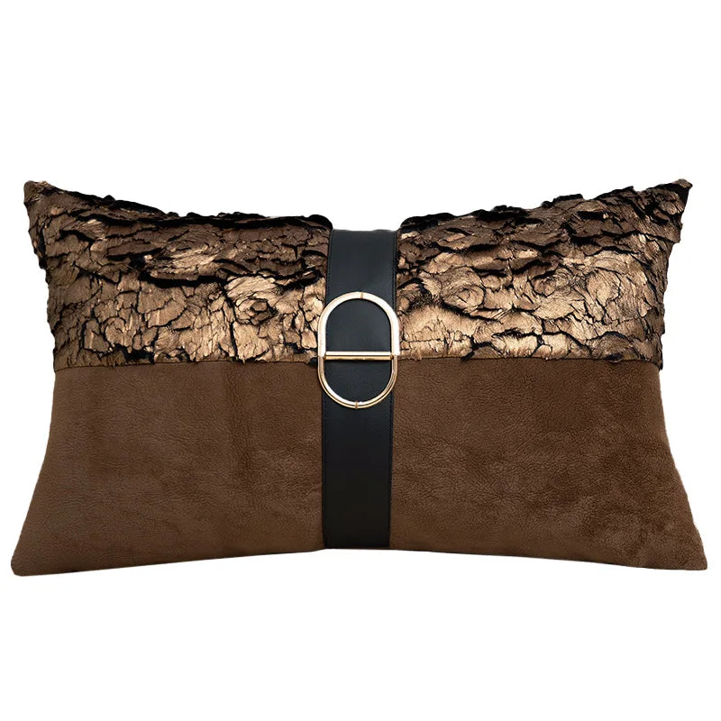 Gold Brown  Luxury Pillow Cover