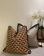 Brown Gold Cushion Cover
