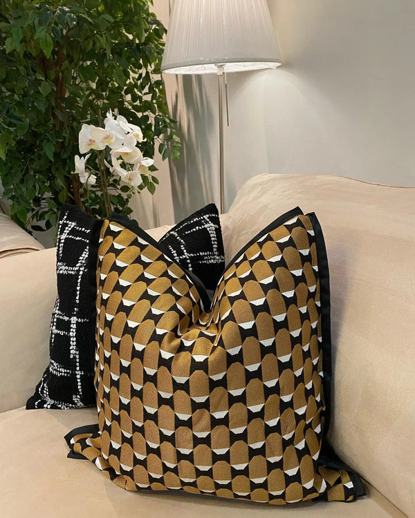 Brown Gold Cushion Cover